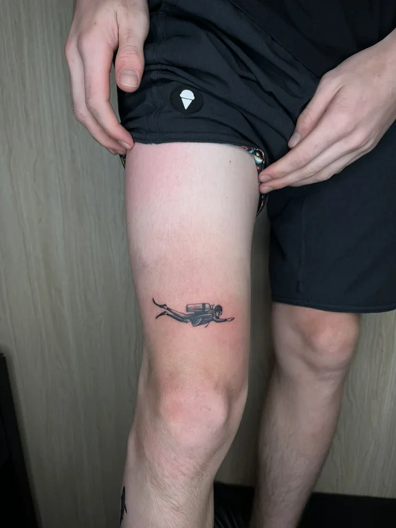 abstract new school dragon fine line cloud black grey thin line soft shading tattoo Canggu Bali