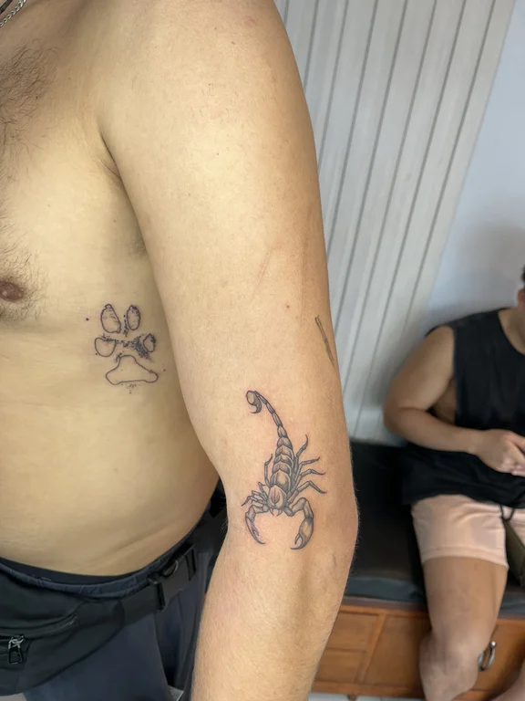 animal new school snake linework elegant dragon dotwork soft shading tattoo Canggu Bali