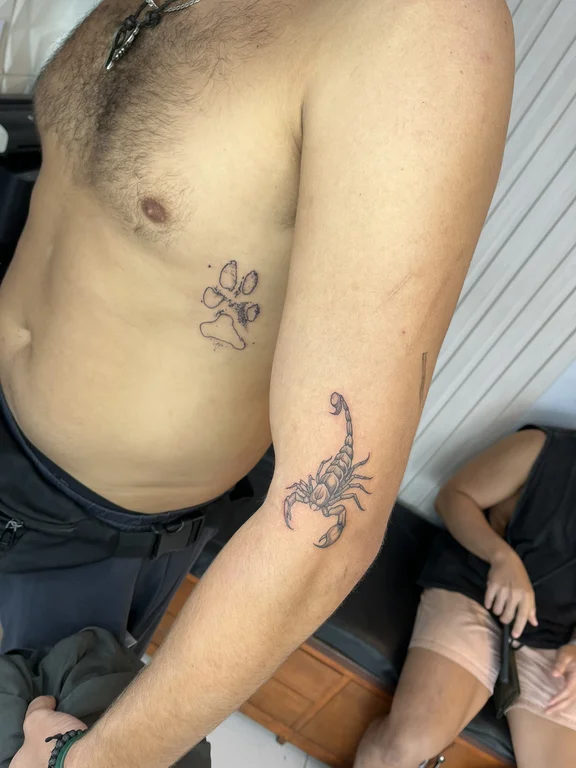 floral new school butterfly soft shading flower elegant cloud linework tattoo Canggu Bali