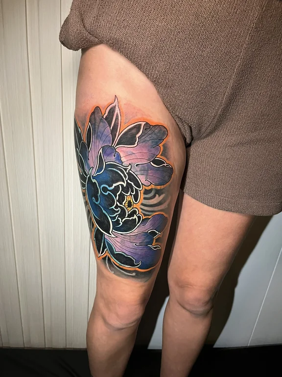 Floral New School tattoos — Canggu Bali