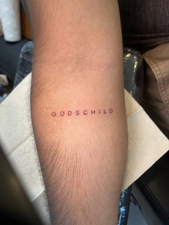 lettering new school man bold line cloud minimal soft shading moon tattoo Canggu Bali