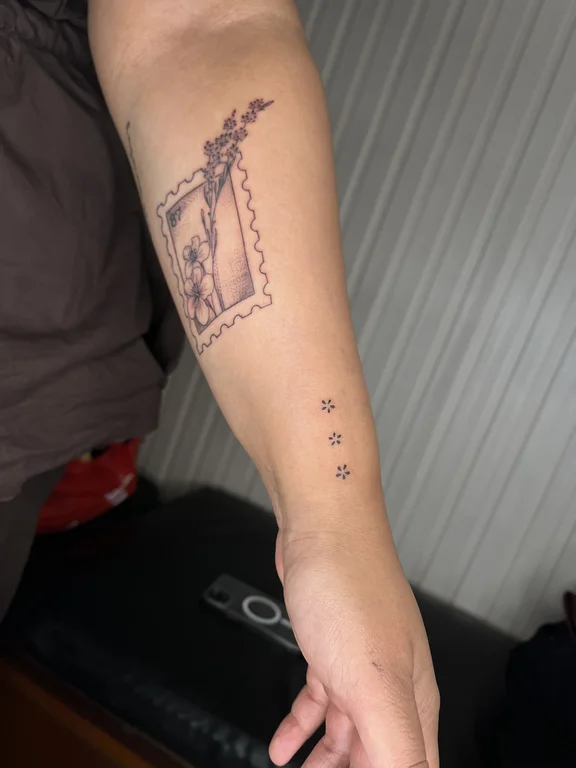 religious new school deity linework spiritual minimal elegant fine line tattoo Canggu Bali