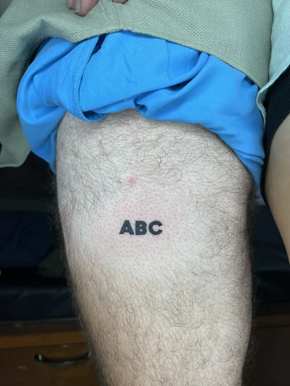 symbol new school man bold line cloud fine line thin line minimal tattoo Canggu Bali