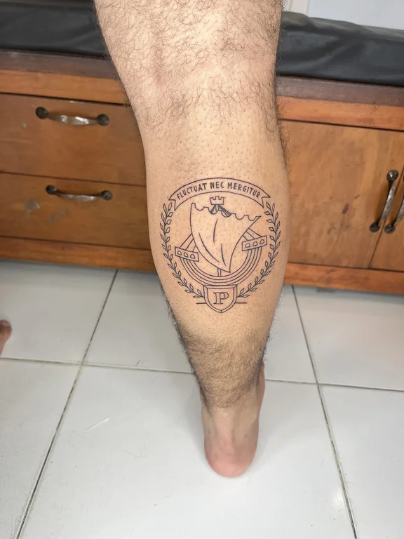 symbol new school man dotwork leaf soft shading fine line heavy shading tattoo Canggu Bali