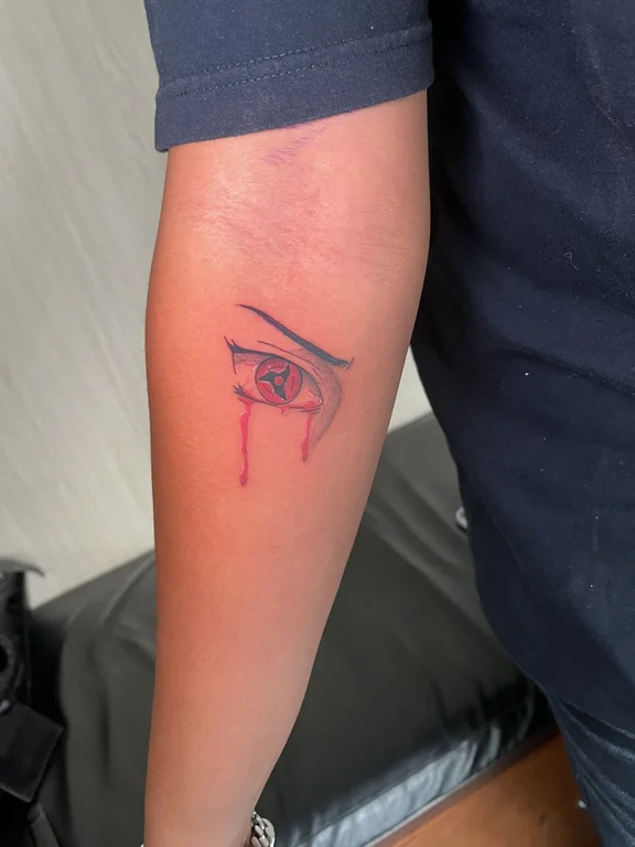 abstract realism eye colorful horror fine line bold line soft shading tattoo Canggu Bali