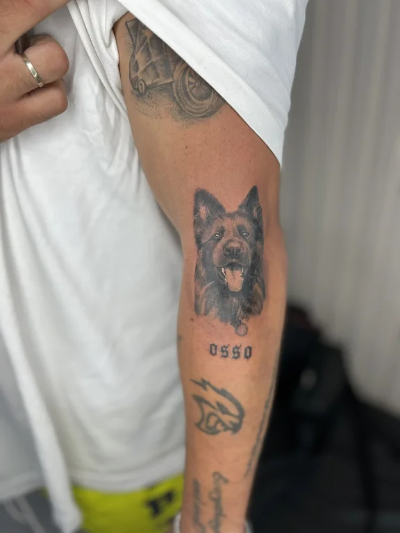 animal realism man black grey cloud soft shading heavy shading dotwork tattoo Canggu Bali
