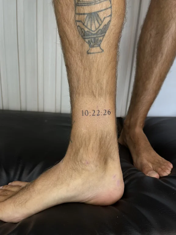 lettering realism man soft shading minimal fine line bold line heavy shading tattoo Canggu Bali