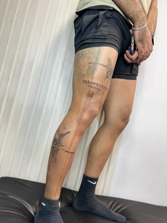 mythology realism man soft shading cloud heavy shading fine line black grey tattoo Canggu Bali