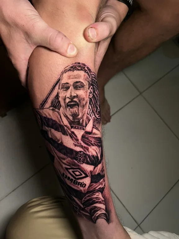 portrait realism man heavy shading cloud deity woman horror tattoo Canggu Bali