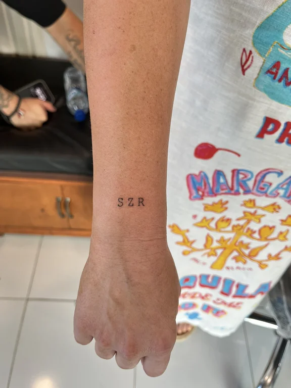 lettering traditional man colorful cloud sun fire minimal tattoo Canggu Bali