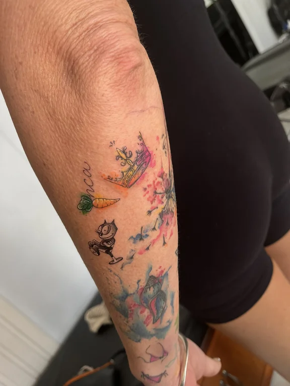 nature watercolor butterfly colorful flower soft shading koi spiritual tattoo Canggu Bali